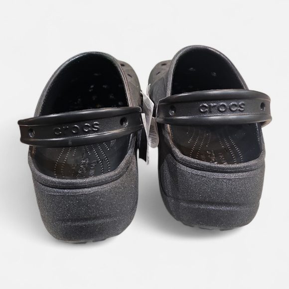 Crocs Baya Platform Glitter Clogs Black With Black Glitter Women’s Size 11 - Picture 5 of 6